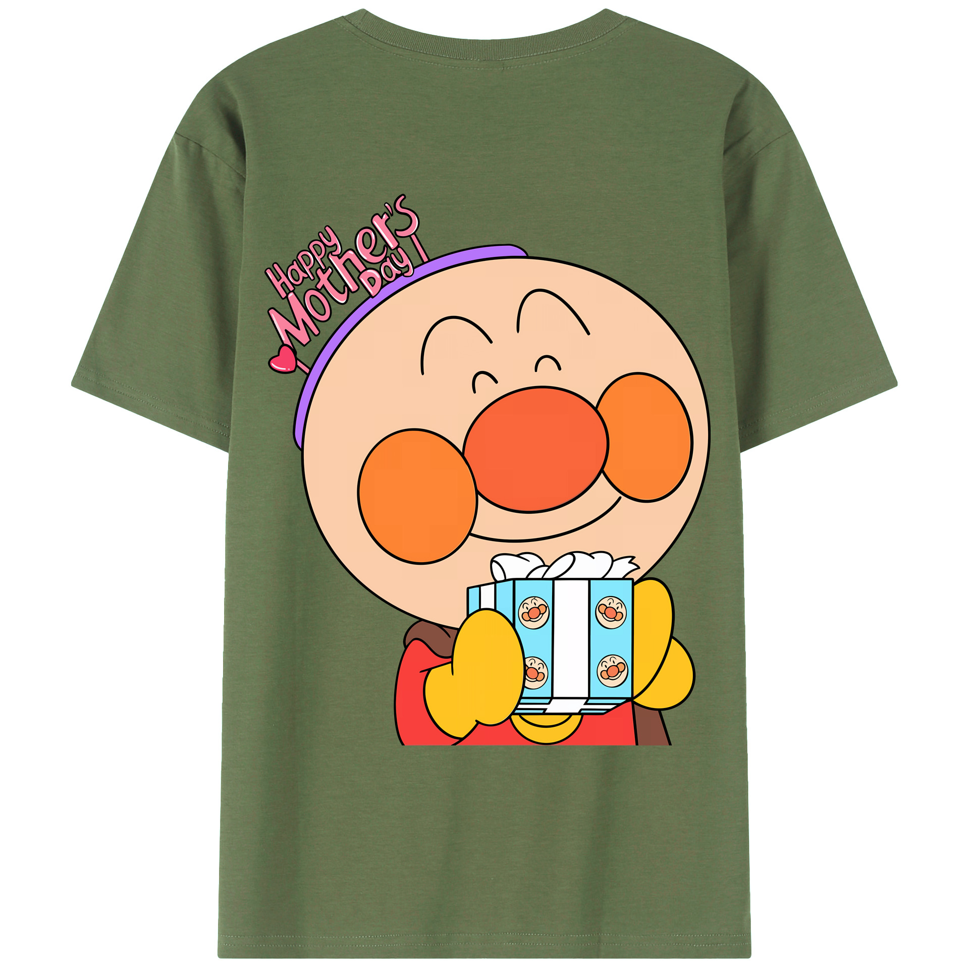 （画像用） アンパンマン Anpanman 綿100％ メンズ半袖Tシャツ（バックプリント） 通気性